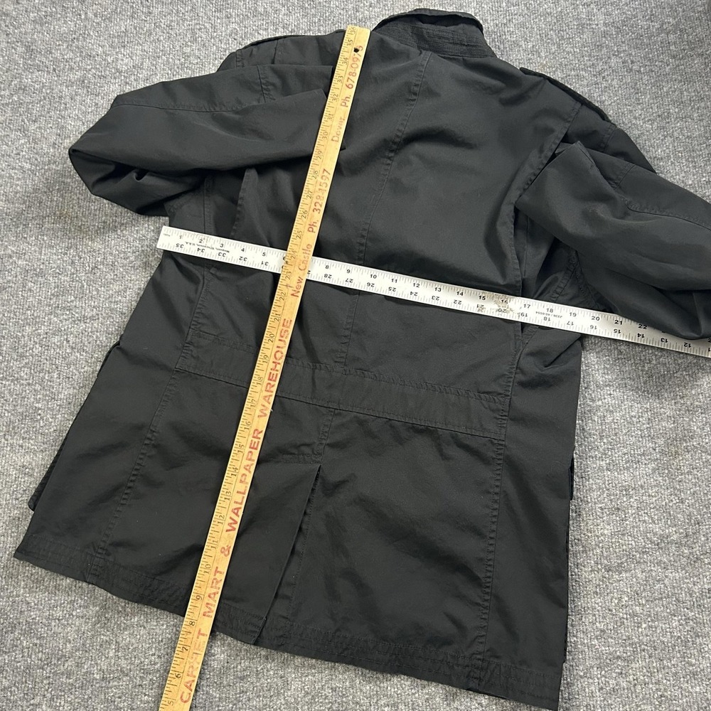 Polo Ralph Lauren Jacket Mens Medium Black Canvas Military Field Lined Pockets - Picture 7 of 7